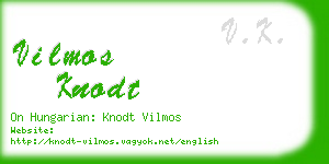 vilmos knodt business card